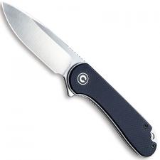 CIVIVI Elementum Knife C907A - Satin D2 Drop Point - Black G10 - Liner Lock Flipper Folder