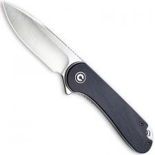 CIVIVI Elementum Knife C907D - Satin D2 Drop Point - Black Ebony Wood - Liner Lock Flipper Folder