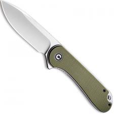 CIVIVI Elementum Knife C907E - Satin D2 Drop Point - Green G10 - Liner Lock Flipper Folder