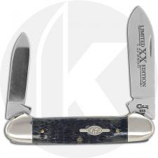 Case Canoe Knife 04974 - Limited Edition IV - Pitch Black Bone - 62131SS - Discontinued - BNIB