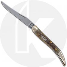 Case Small Texas Toothpick Knife 00806 - Pocket Worn Green Bone - 610096SS- Discontinued - BNIB
