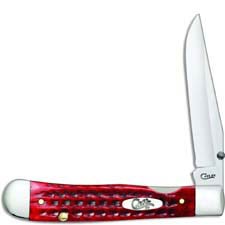 Case Kickstart TrapperLock Knife 10306 Pocket Worn Old Red Bone Assisted Open 6154ACSS