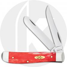 Case Mini Trapper 10761 Knife - Smooth Dark Red Bone - 6207SS
