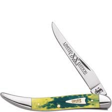 Case Medium Texas Toothpick Knife 11073 - Limited Edition XI - Green Apple Bone - 610094SS - Discontinued - BNIB