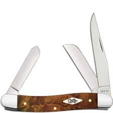 Case Medium Stockman Knife 11541 Autumn Maple Burl 7318SS