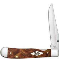 Case Kickstart TrapperLock Knife 11544 Autumn Maple Burl 7154ACSS
