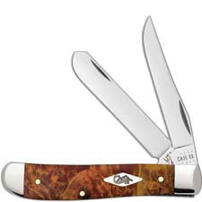 Case Mini Trapper Knife 11545 Autumn Maple Burl 7207SS