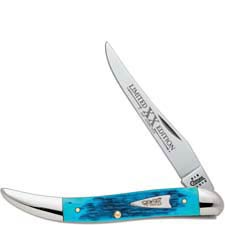 Case Small Texas Toothpick Knife 12071 - Limited Edition XII - Caribbean Blue Bone - 610096SS - Discontinued - BNIB