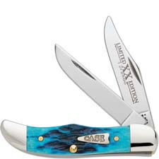 Case Pocket Hunter Knife 12074 - Limited Edition XII - Caribbean Blue Bone - TH62165SS - Discontinued - BNIB