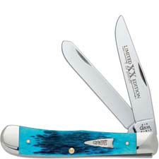 Case Trapper Knife 12075 - Limited Edition XII - Caribbean Blue Bone - 6254SS - Discontinued - BNIB