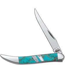 Case Small Texas Toothpick Knife 1282 - Exotic Turquoise - EX10096SS - Discontinued - BNIB