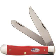 Case Trapper Knife 13450 American Workman Red Synthetic 4254SS