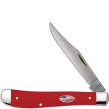 Case Slimline Trapper Knife 13459 Smooth Red Synthetic 41048SS
