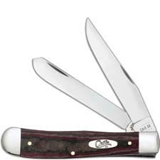 Case Trapper Knife 13620 Rustic Red Richlite 10254SS