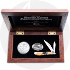 Case 2004 Silver Eagle Commerative Set - 5220SS Peanut - Burnt Stag - Discontinued - BNIB