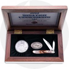 Case 2003 Silver Eagle Commerative Set - 6220SSM Peanut - Jigged Honey Brown Bone - Discontinued - BNIB