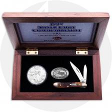 Case 1999 Silver Eagle Commerative Set - 6220SSM Peanut - Jigged Antique Bone - Discontinued - BNIB