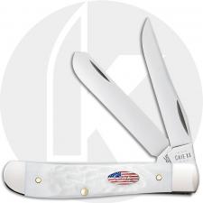 Case XX Mini Trapper 14101 Knife - Rough White Synthetic - 6207SS