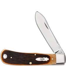 Case Backpocket Knife 17892 Sawcut Jig Barehead Amber Bone TB61546 1 / 2SS