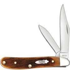 Case Peanut Knife 17893 Sawcut Jig Barehead Amber Bone 6220SS