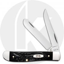 Case Mini Trapper 18237 Knife - Rough Black Synthetic - 6207SS