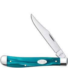 Case Slimline Trapper Knife 18582 Aqua Kirinite SparXX 101048SS