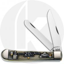 Case Zippo Trapper 20200 Knife - 20th Anniversary - Engraved White Bone - 6254SS - Discontinued - BNIB