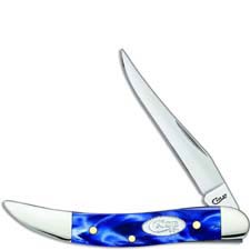 Case Small Texas Toothpick Knife 23437 Blue Pearl Kirinite 1010096SS