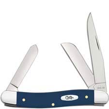 Case Medium Stockman Knife 23612 Navy Blue Synthetic 4318SS