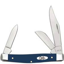Case Medium Stockman Knife 23614 Navy Blue Synthetic 4344SS