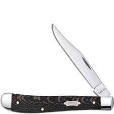 Case Slimline Trapper Knife 25575 Black Sycamore Wood 71048SS