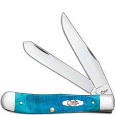 Case Trapper Knife 25592 Caribbean Blue Bone 6254SS