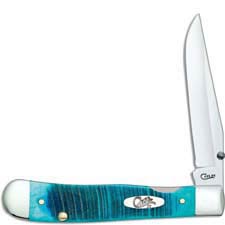 Case Kickstart TrapperLock Knife 25594 Caribbean Blue Bone Assisted Open 6154ACSS