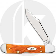 Case Mini CopperLock 26563 Knife - Peach Seed Jigged Persimmon Orange Bone - 61749LSS