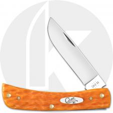 Case Sod Buster Jr 25590 Knife - Peach Seed Jigged Persimmon Orange Bone - 6137SS