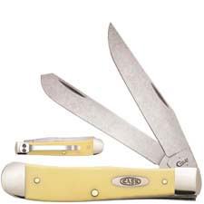 Case Trapper with Clip 30114 Smooth Yellow Synthetic CV 3254CCV