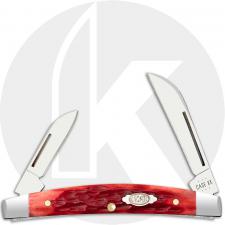 Case XX Small Congress 31949 Knife - Jigged Dark Red Bone - 6268CS