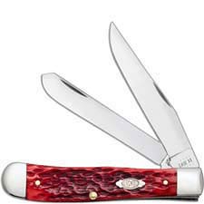 Case Trapper Knife 31950 Dark Red Bone CV 6254CV