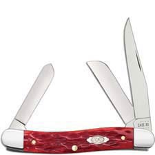 Case Medium Stockman Knife 31951 Dark Red Bone CV 6318CV