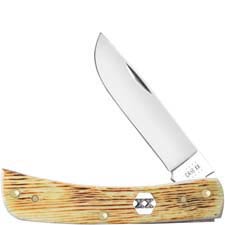 Case Sod Buster Jr Knife 36722 Burnt Cream Bone 6137SS