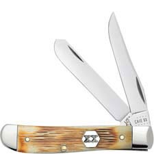 Case Mini Trapper Knife 36725 Burnt Cream Bone 6207SS