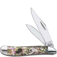 Case Peanut Knife 03910 - Abalone - Silver Script - 8220SS - Discontinued - BNIB