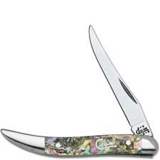 Case Small Texas Toothpick Knife 03912 - Abalone - Silver Script - 810096SS - Discontinued - BNIB