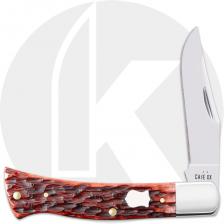 Case Axe Handle 44250 Knife - Peach Seed Jig Pocket Worn Mahogany Bone - B61135SS