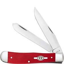 Case Trapper Knife 45400 Smooth Red G10 10254SS
