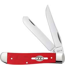 Case Mini Trapper Knife 45402 Smooth Red G10 10207SS