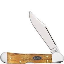 Case Mini CopperLock Knife 47127 - Yellow Curly Oak - 71749LSS