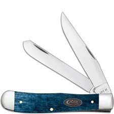 Case Trapper Knife 52800 Smooth Mediterranean Blue Bone 6254SS