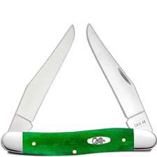 Case Muskrat Knife 52822 Smooth Brilliant Green Bone MUSKRATSS