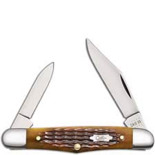 Case Half Whittler Knife 52838 Jigged Antique Bone 6208SS